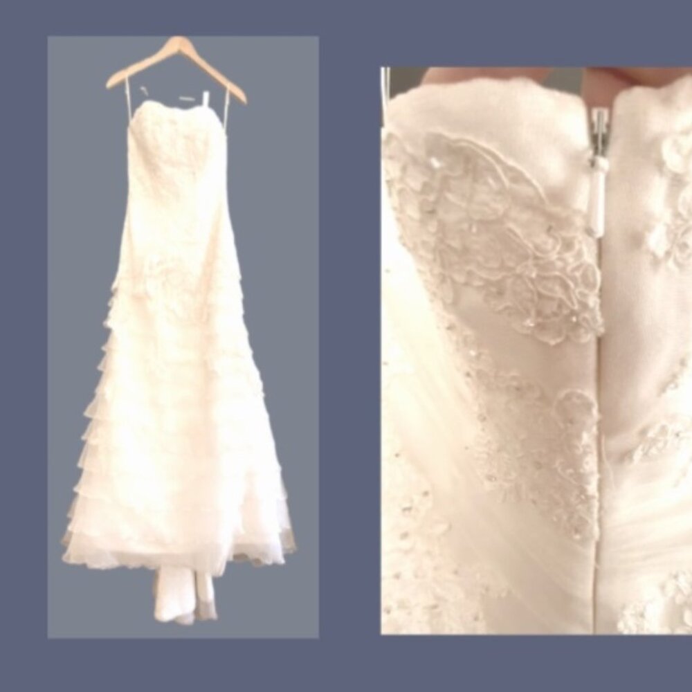 Cloud-like wedding dress